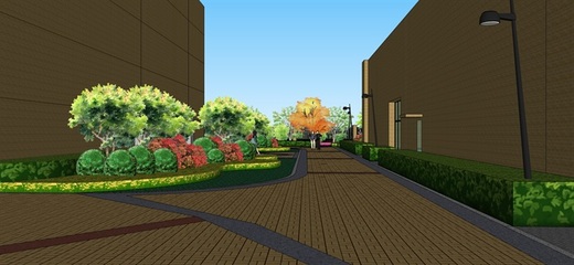 精品工廠詳細景觀設(shè)計SU模型[原創(chuàng)]