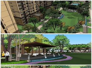 精品高檔歐式住宅古典小區(qū)景觀廣場游園su模型設(shè)計模型下載